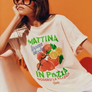 Piazza Graphic Cotton T-Shirt