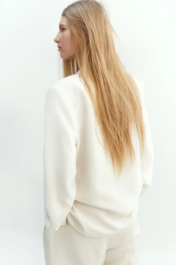 Tailored Double-Breasted Relaxed Blazer
