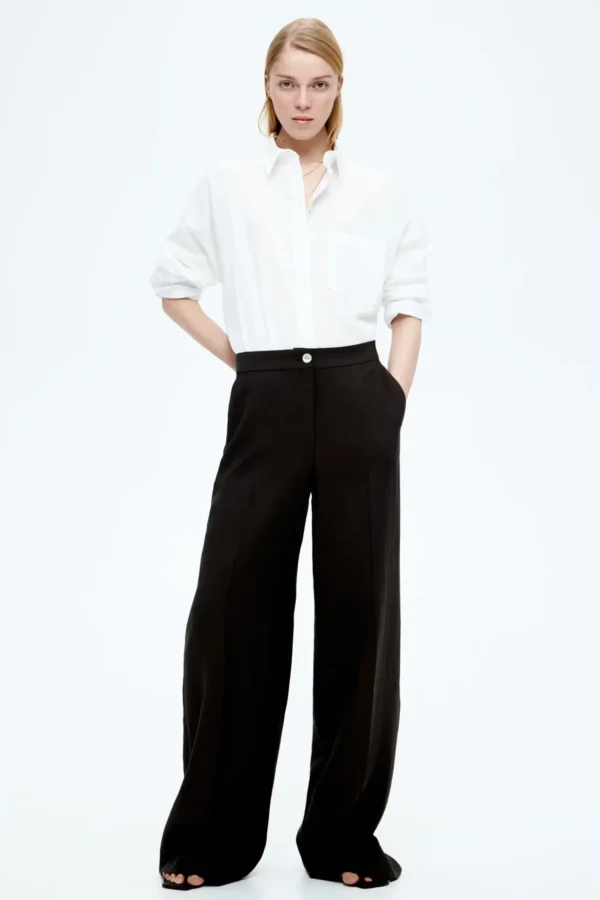 Tailored Wide-Leg Trousers
